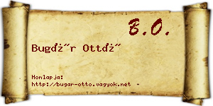 Bugár Ottó névjegykártya